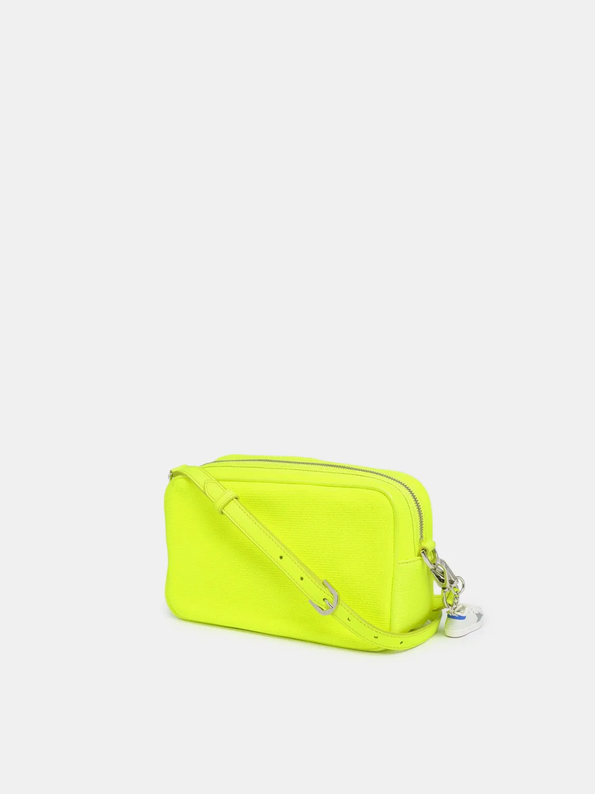 Fluorescent yellow Star Bag in canvas with Sneakers Maker print