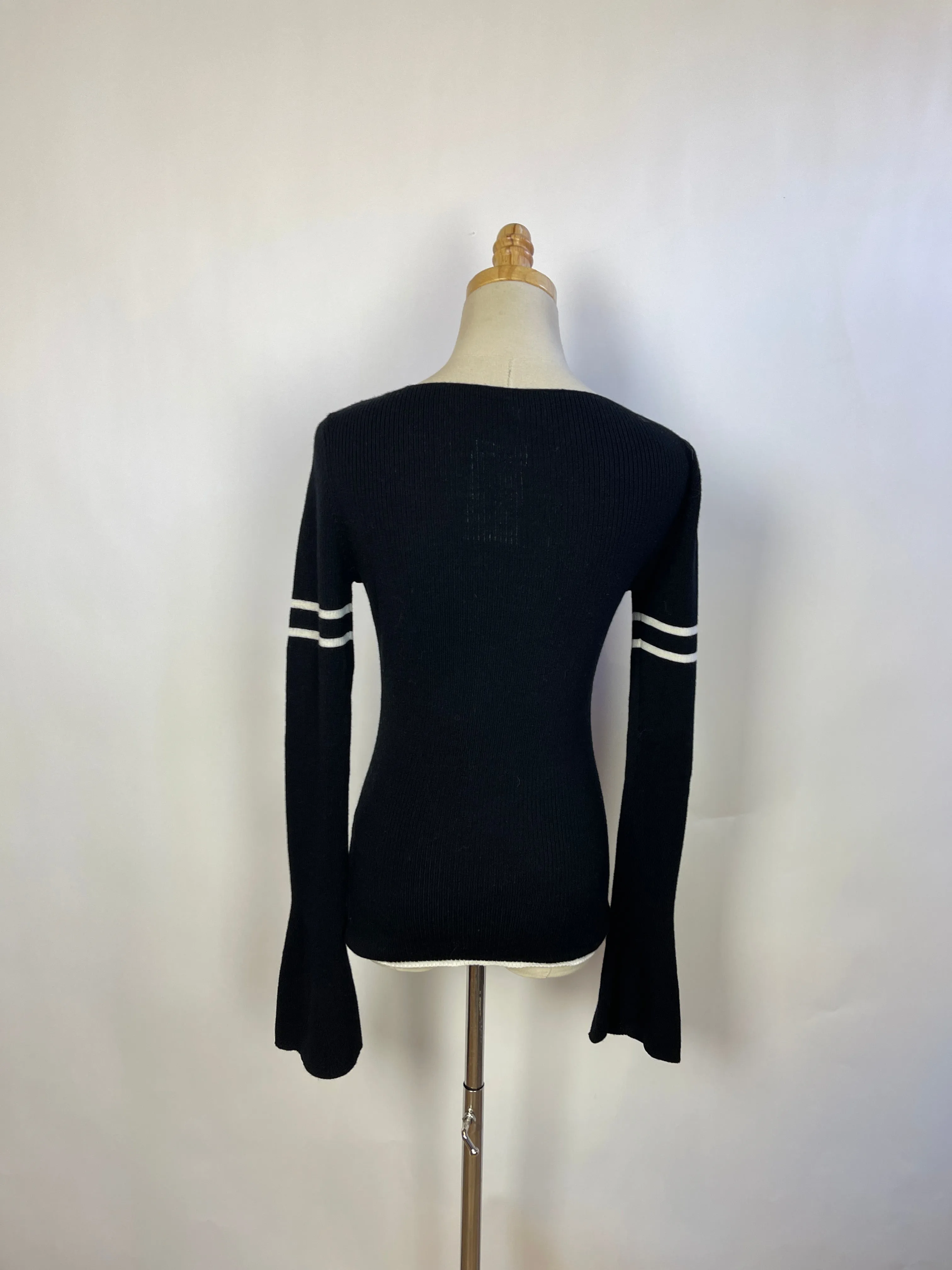 Frame Black Bell Sleeve Sweater (M)