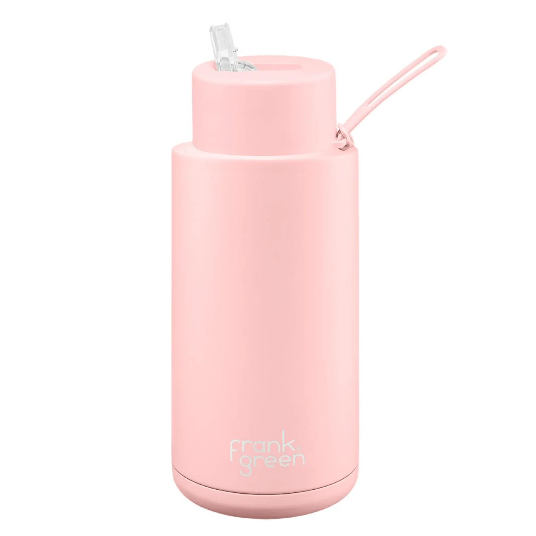 Frank Green Stainless Steel Ceramic Reusable Bottle With Straw in Blushed