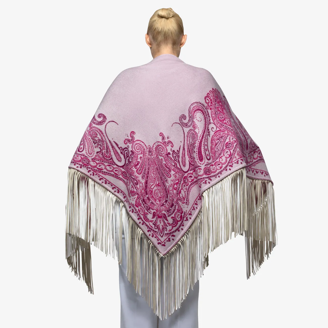 Fringe Stole "Palm Beach Rose"