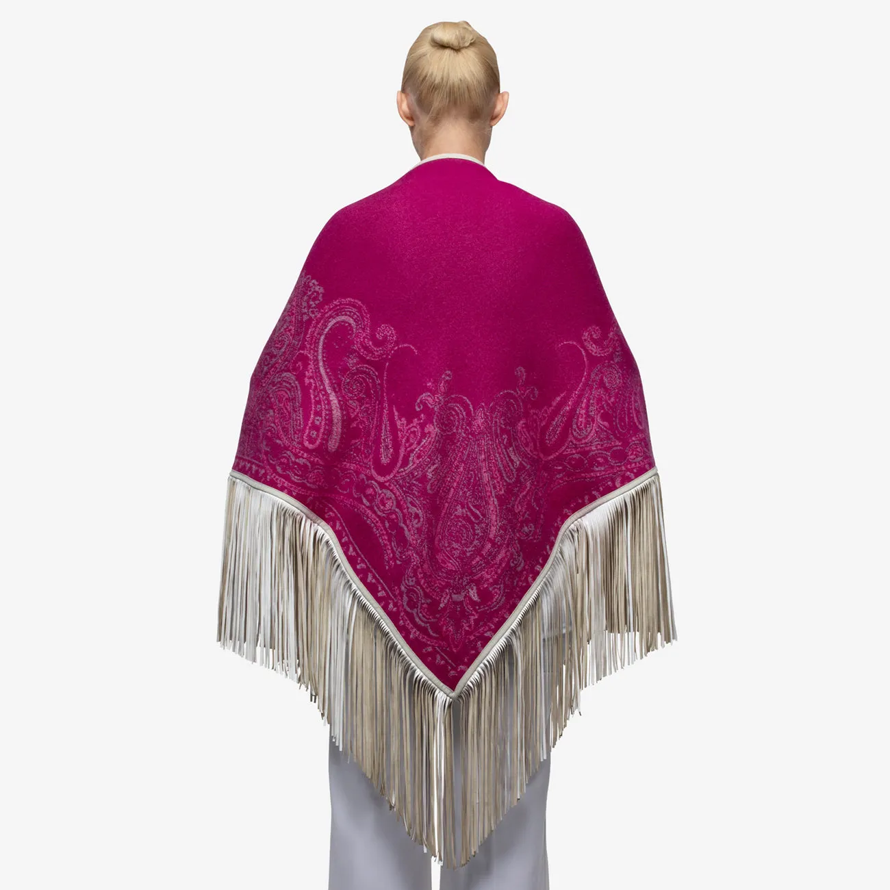 Fringe Stole "Palm Beach Rose"