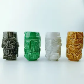 Geeki Tikis Star Wars 'Darth Vader', 'Stormtrooper', Boba Fett', Chewbacca' Mini Muglet 4 Pack Shot Glass Set