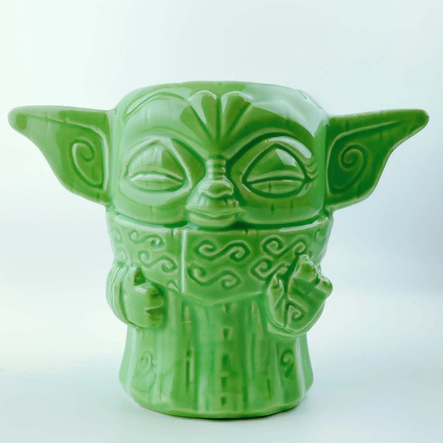 Geeki Tikis Star Wars "Baby Yoda" Force Pose The Mandalorian The Child Tiki Style Ceramic Drinking Mug