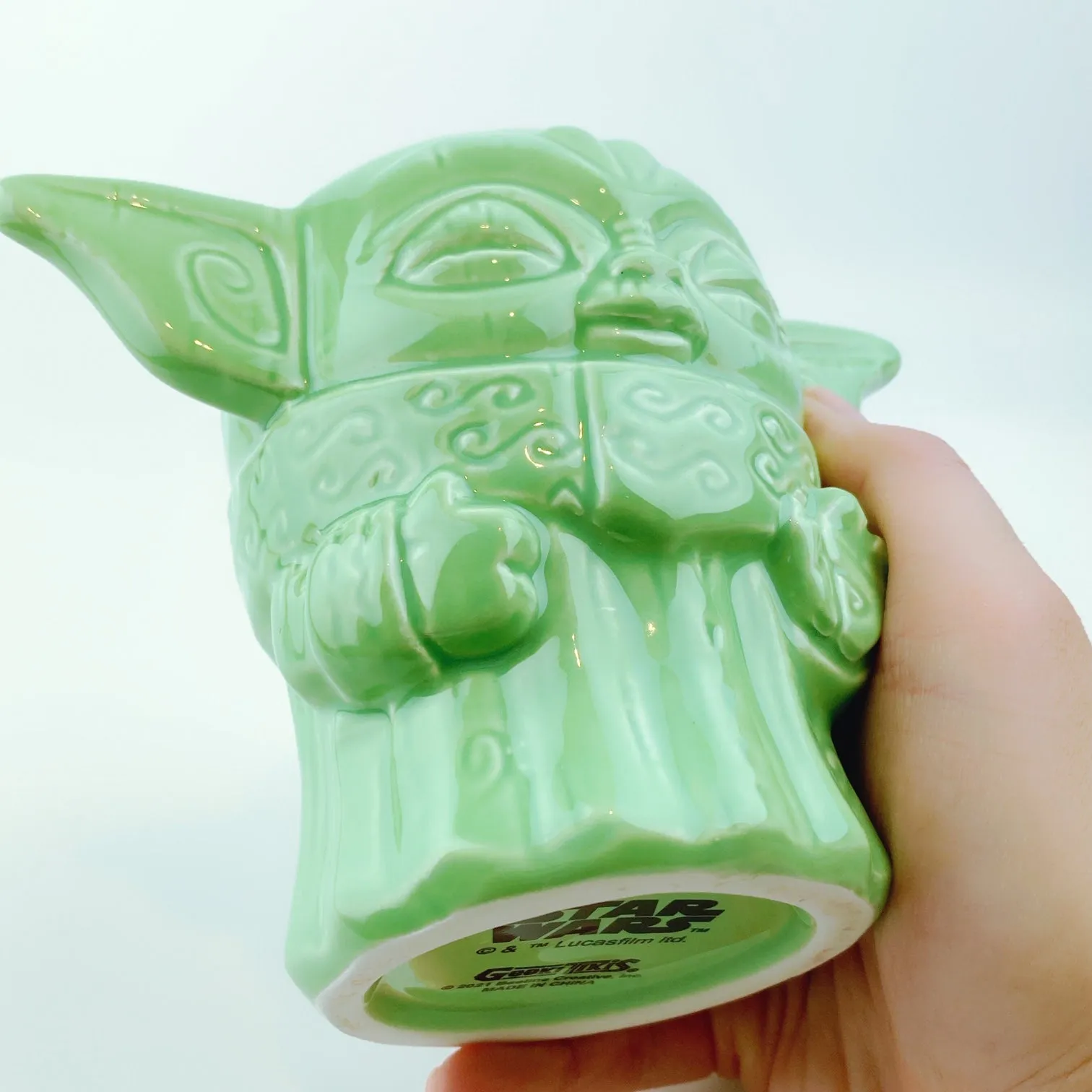 Geeki Tikis Star Wars "Baby Yoda" Force Pose The Mandalorian The Child Tiki Style Ceramic Drinking Mug