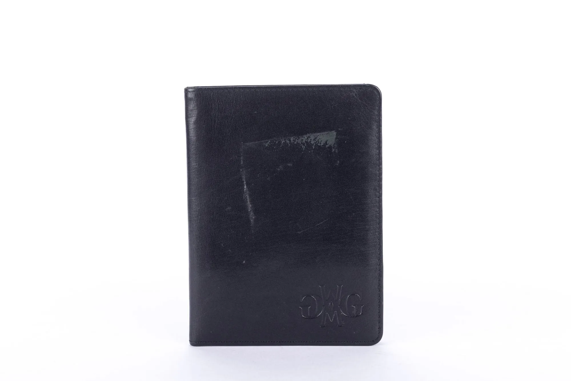 Gianrico Mori Black Leather Passport Holder