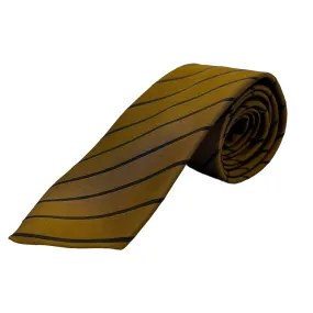 GIORGIO ARMANI Diagonal Striped Silk Blend Tie - Black & Brown New w/Tags