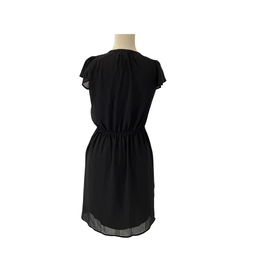 H&M Black Cap-sleeves Knee-length Dress | Gently Used |