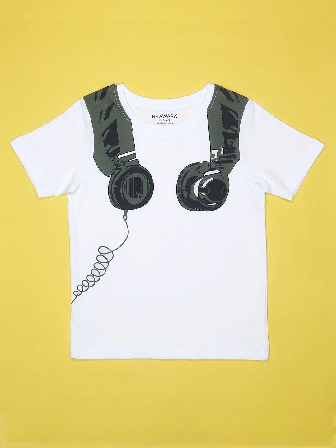 Headset Kids Half Sleeves Round Neck T- Shirt