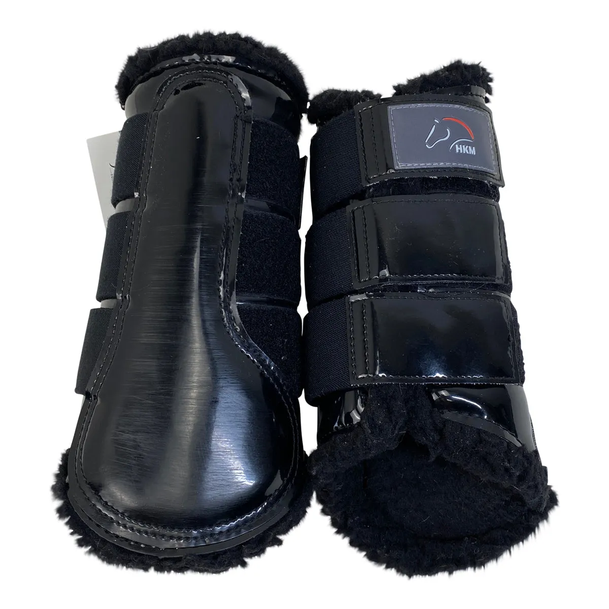 HKM Gloss Protection Boots in Black - Approx Large