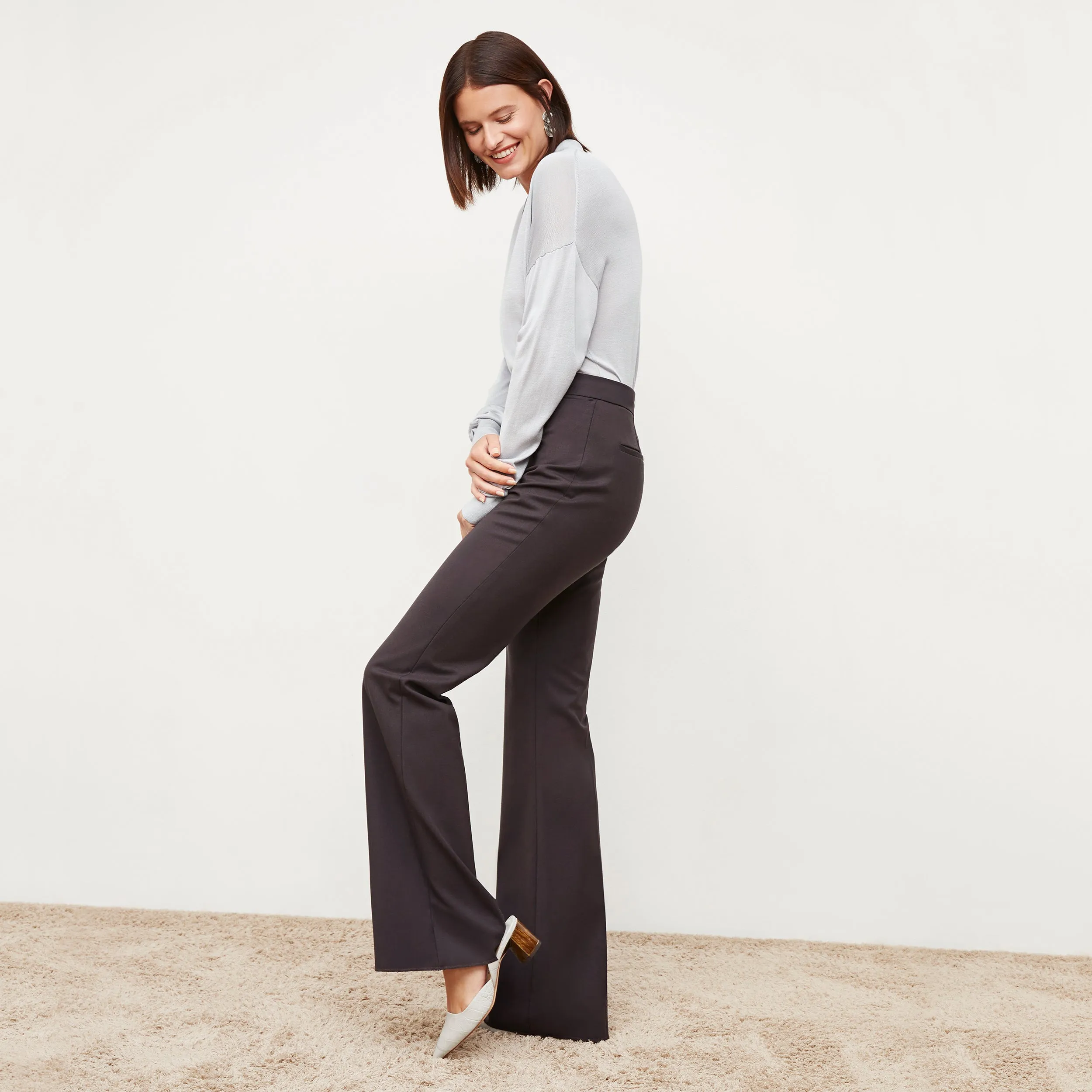 Horton Pant - Washable Wool Twill :: Haze