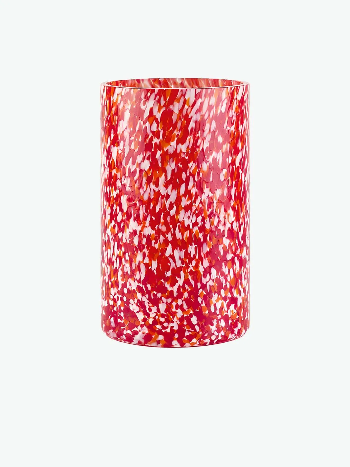 Ivory and Red Extra Tall Vase