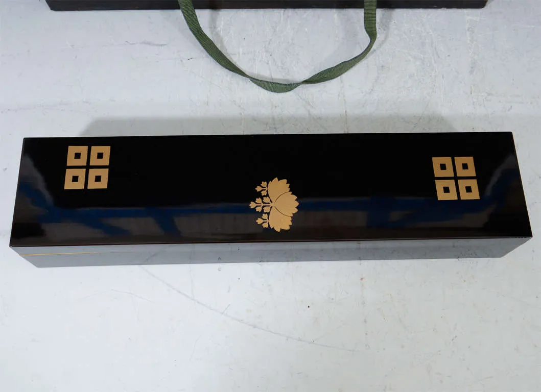 Japanese Lacquered Box with Original Case from the Meiji Period