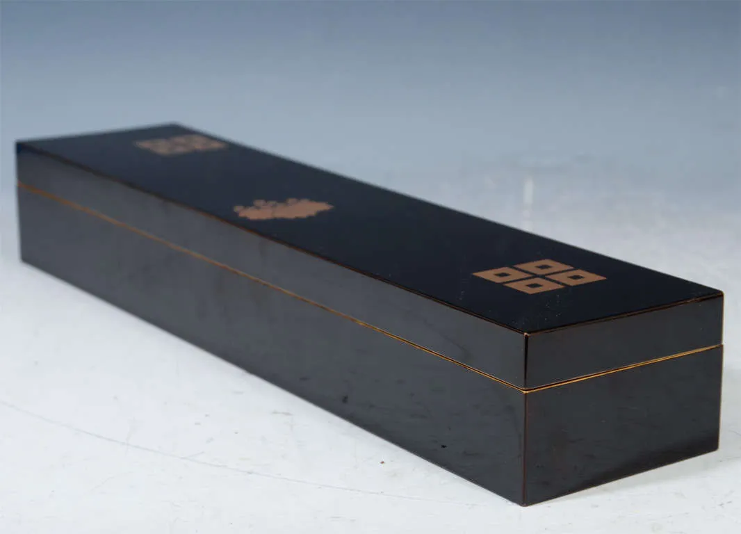 Japanese Lacquered Box with Original Case from the Meiji Period