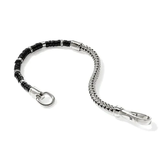 John Hardy Heishi Chain Bracelet with Black Onyx