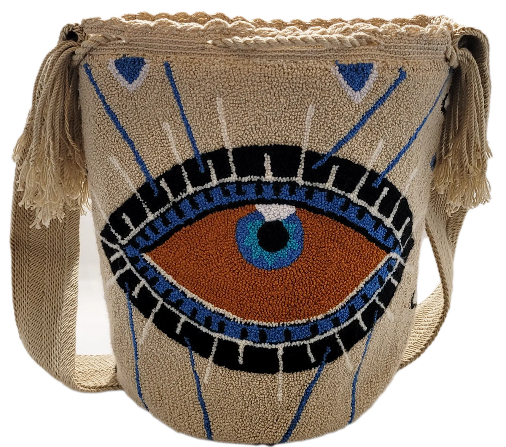 Kennedy Large Handmade Punch-needle Wayuu Mochila Bag