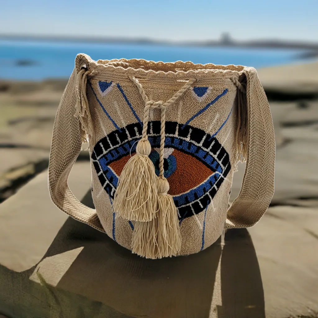 Kennedy Large Handmade Punch-needle Wayuu Mochila Bag