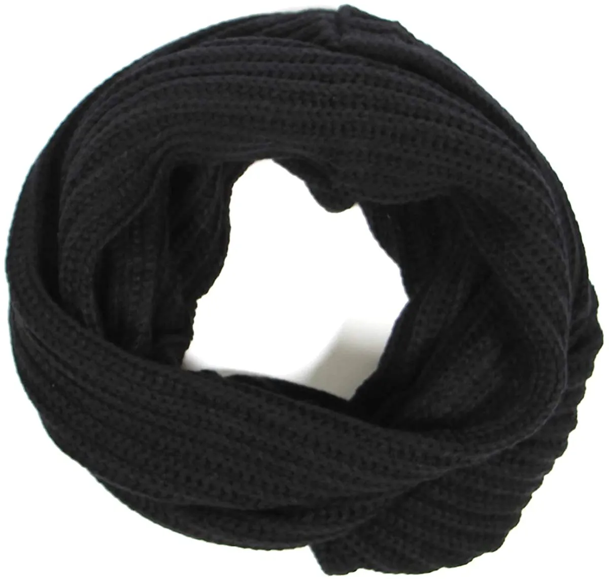 Knit Infinity Scarves for Women Thick Winter Scarf Warm Cable Knit Red Black Infinity Scarf Circle Loop Scarf