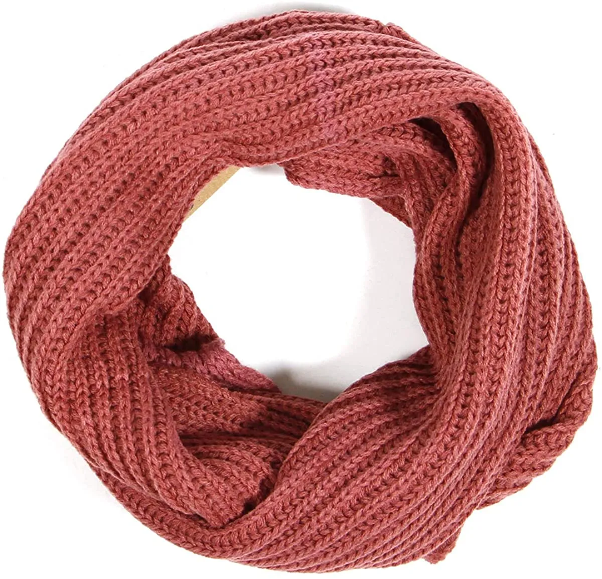 Knit Infinity Scarves for Women Thick Winter Scarf Warm Cable Knit Red Black Infinity Scarf Circle Loop Scarf