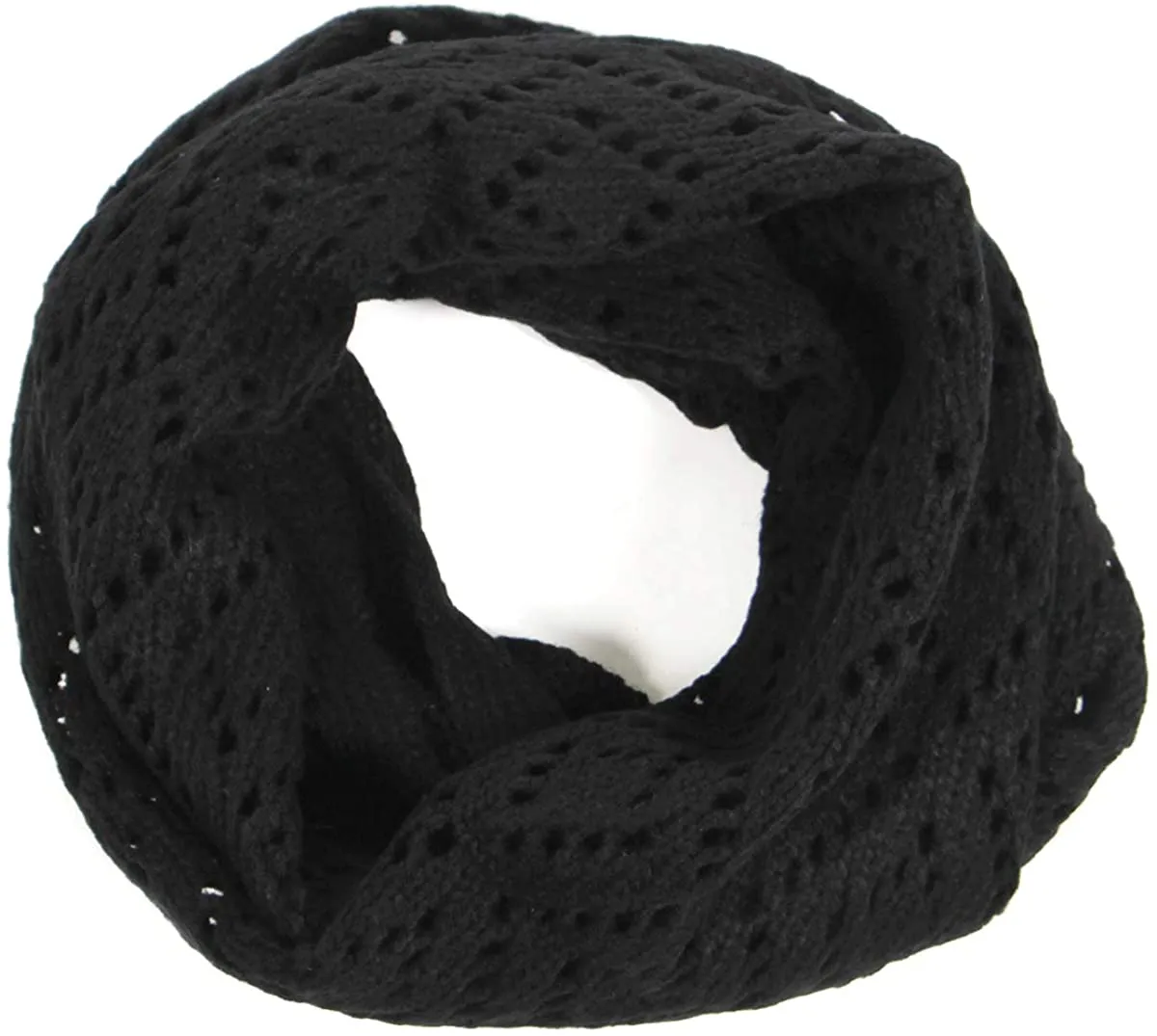 Knit Infinity Scarves for Women Thick Winter Scarf Warm Cable Knit Red Black Infinity Scarf Circle Loop Scarf