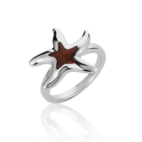 Koa Wood Hau'oli Starfish Ring