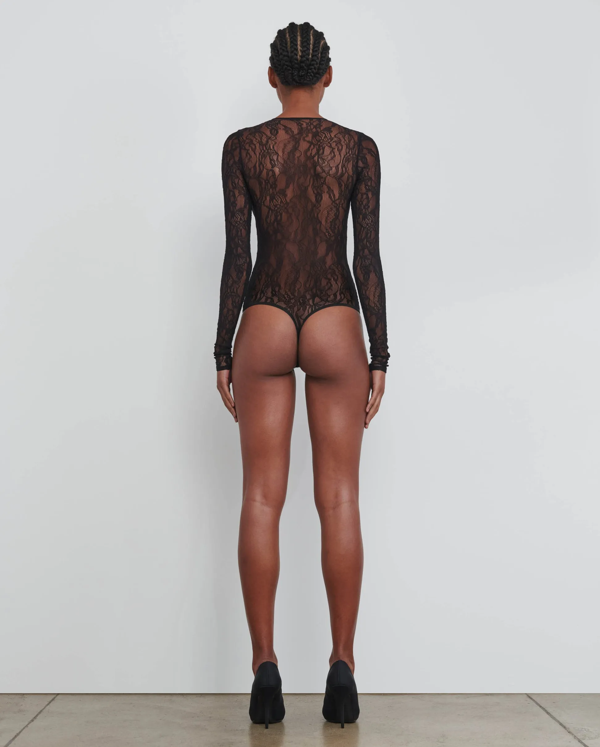 LACE BODYSUIT/ BLACK