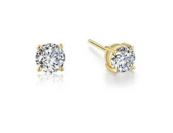 Lafonn 1.5 CTW Gold Plated Studs