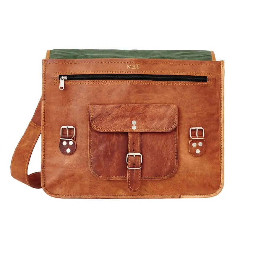 Large Men's Classic Leather Satchel