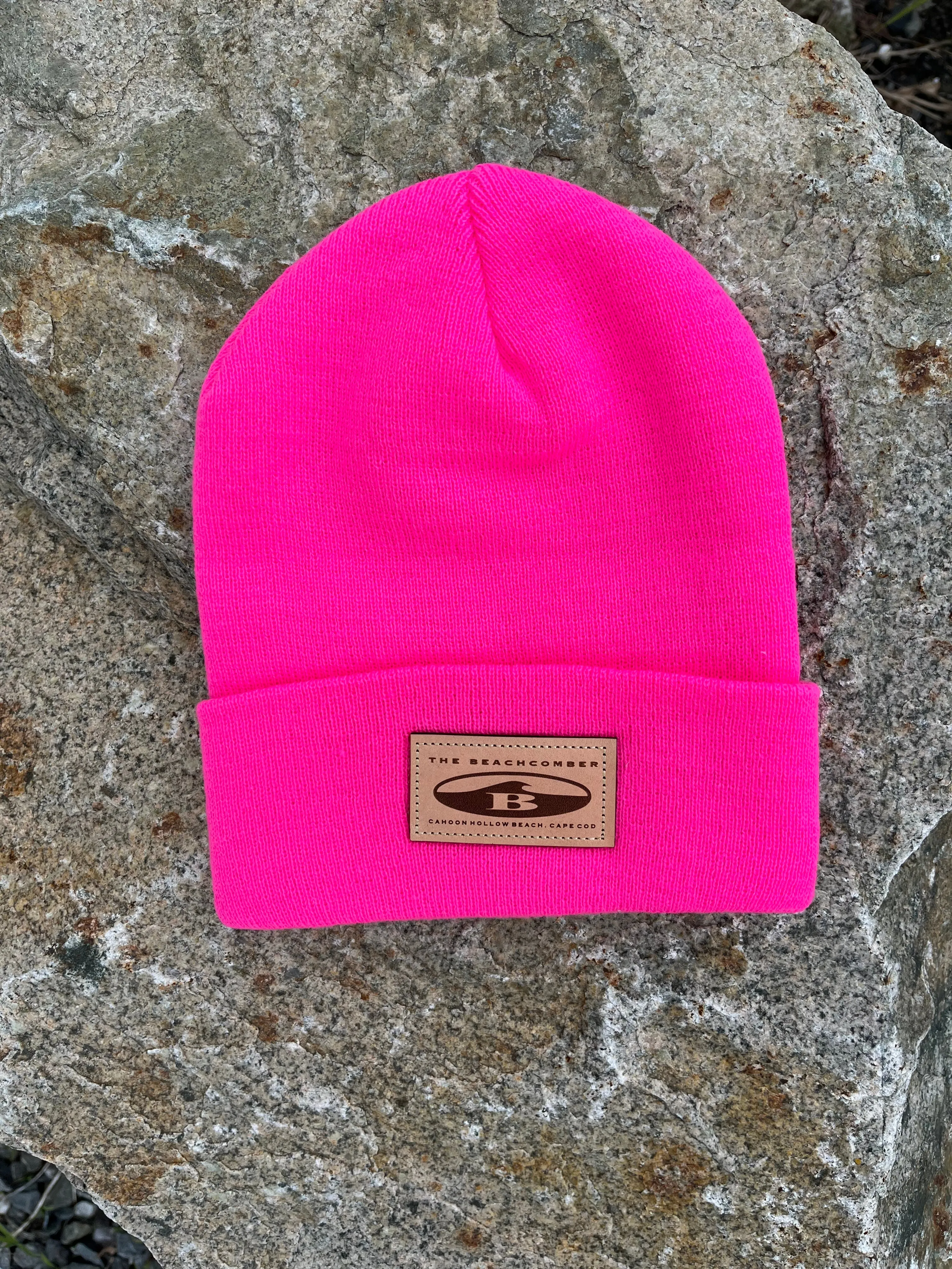 Leather Patch Beanies