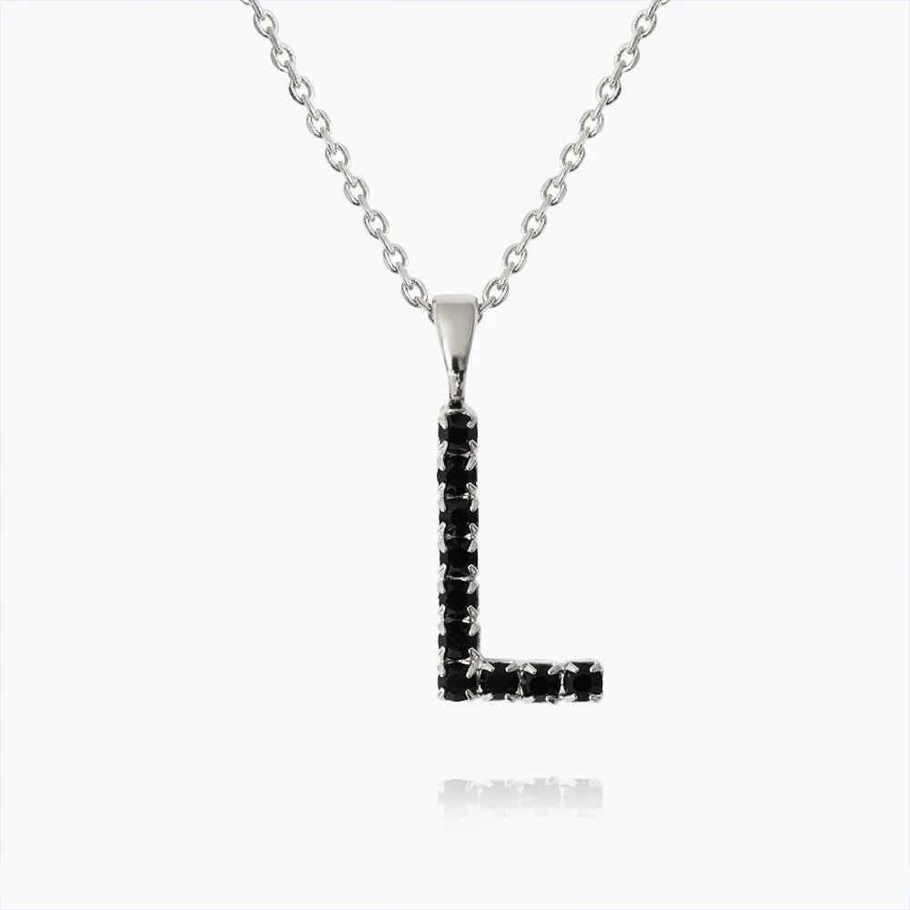 Letter Necklace L / Black