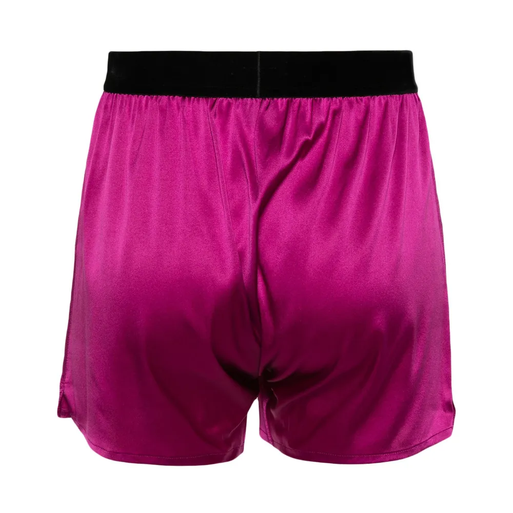 Logo-Waistband Satin Boxers