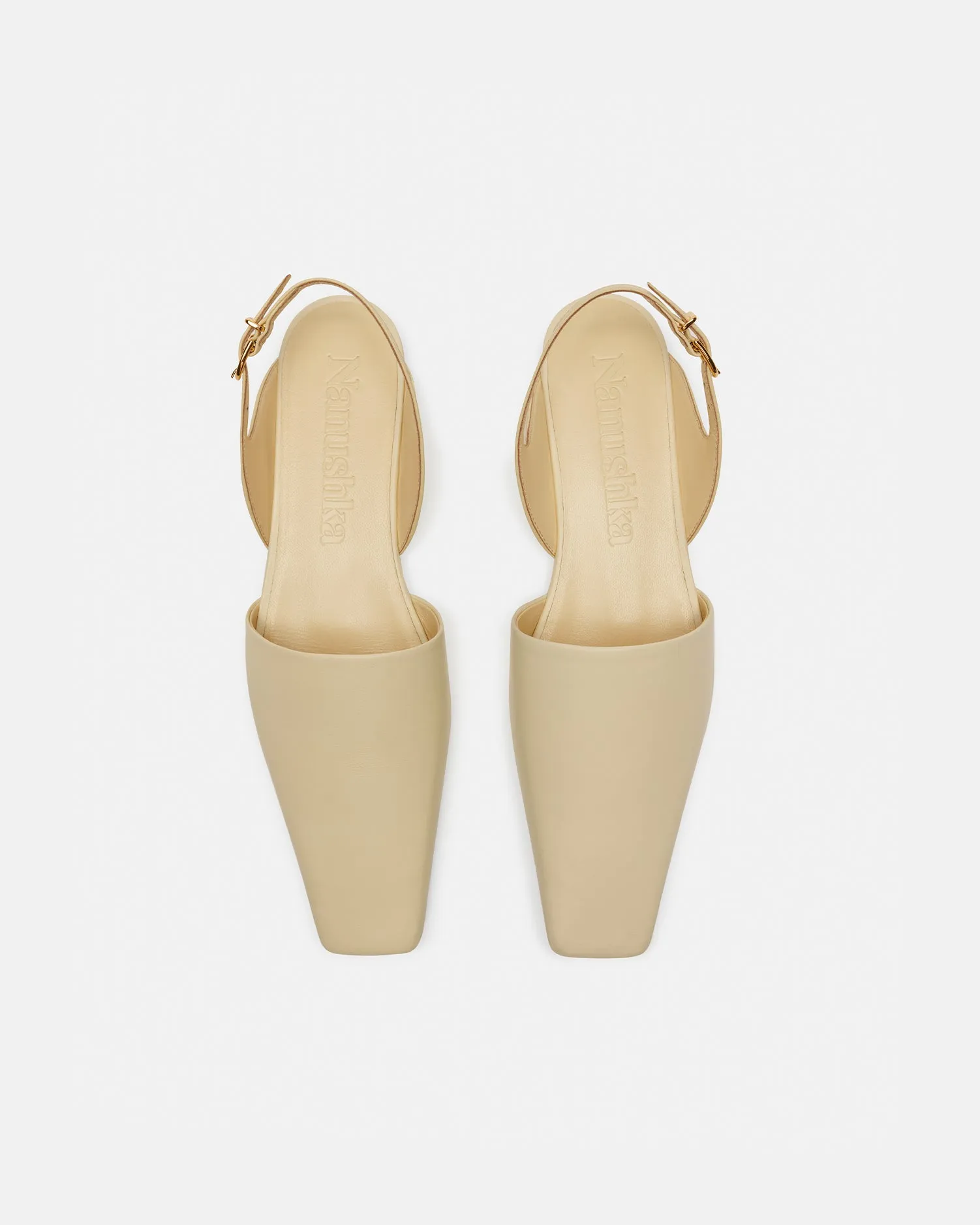 Maimu - Leather Point-Toe Flats - Off White