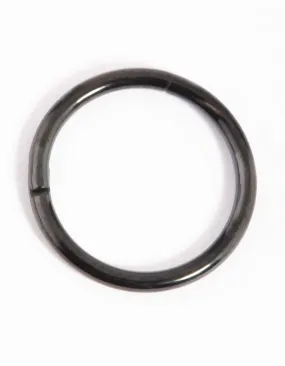 Matte Black Titanium Clicker Ring