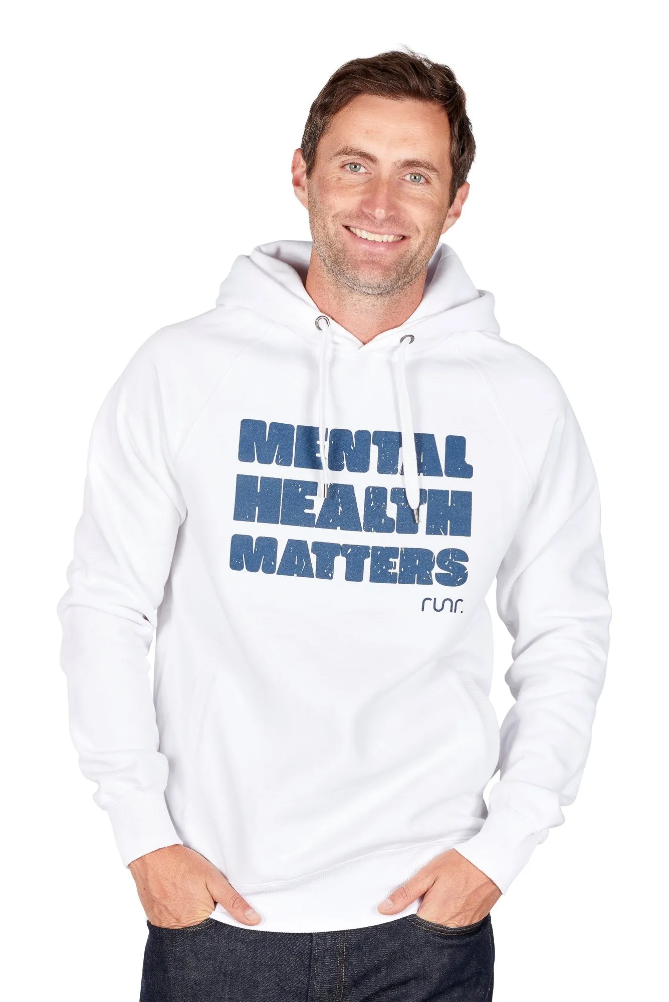 Men's Mental Health Matters Hoodie - White