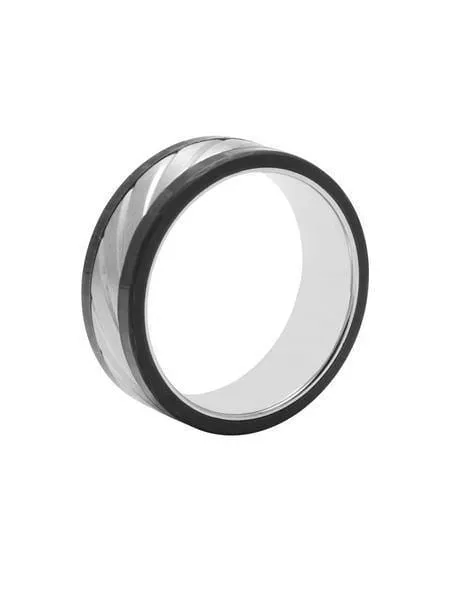 Men's Titanium and Carbon Cable Ring