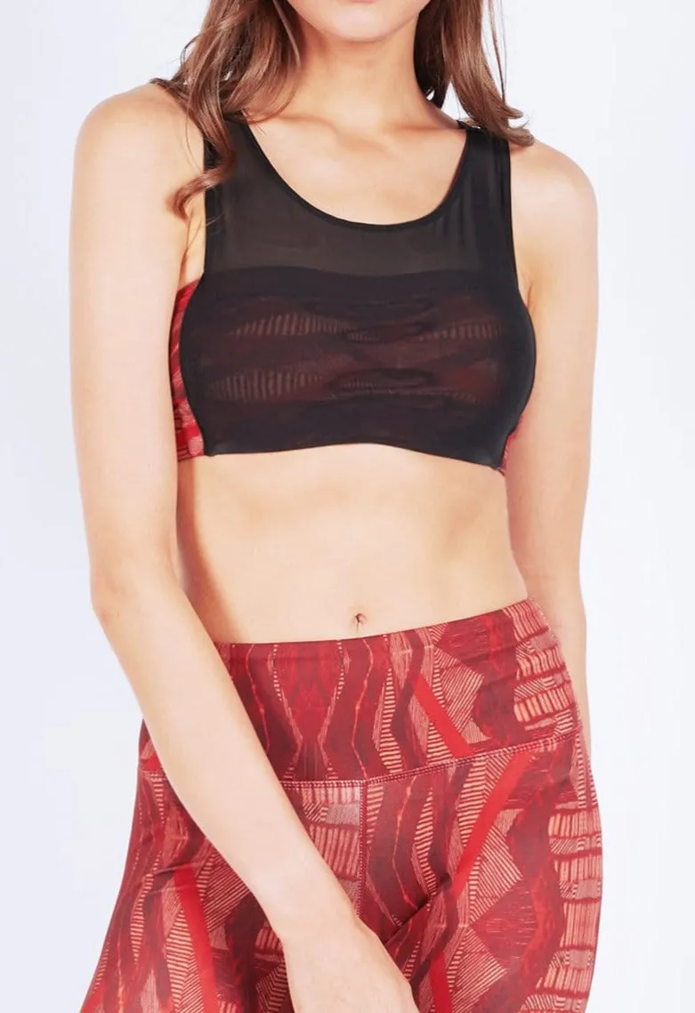 Mesh-Over Tube Crop Top (3 Colours)