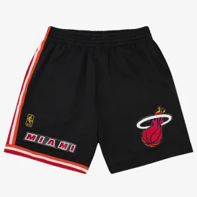 Miami Heat 1996-97 Road NBA Swingman Shorts by Mitchell & Ness