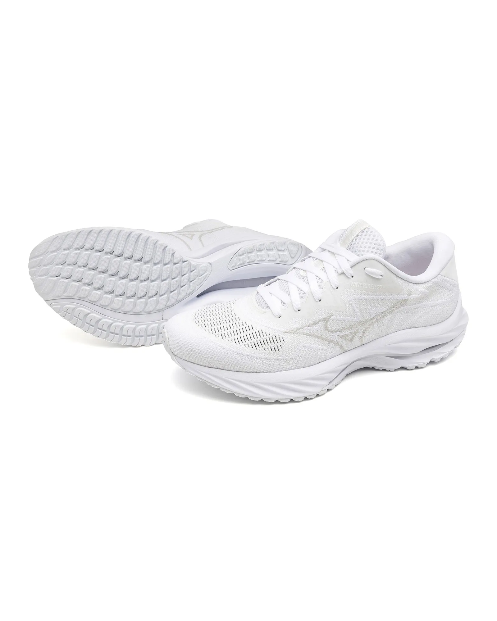 MIZUNO WAVE RIDER 27 SSW (W) White Ultimate Grey Nimbus Cloud