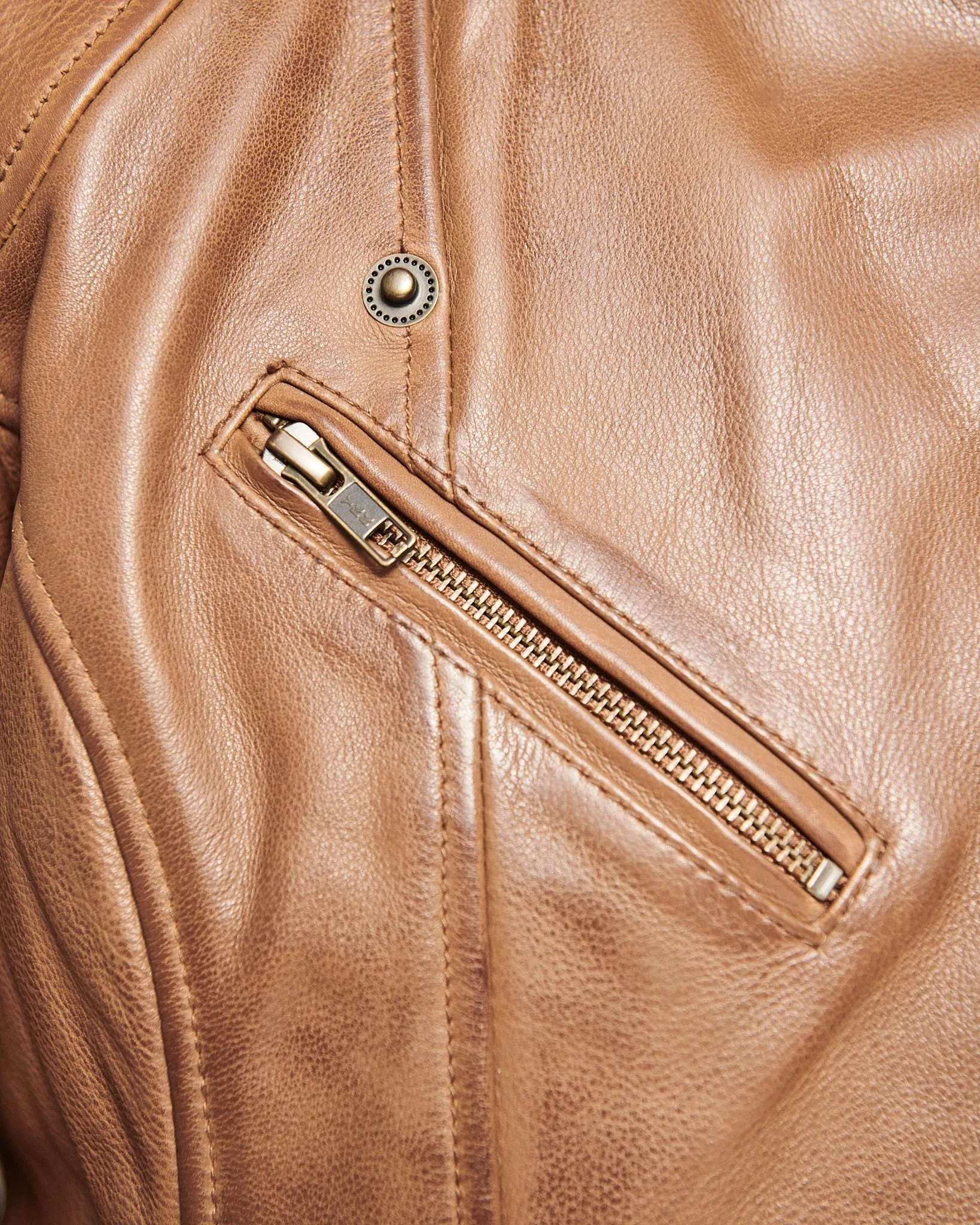 MODERN VICE FRINGE MOTO JACKET IN SADDLE BROWN