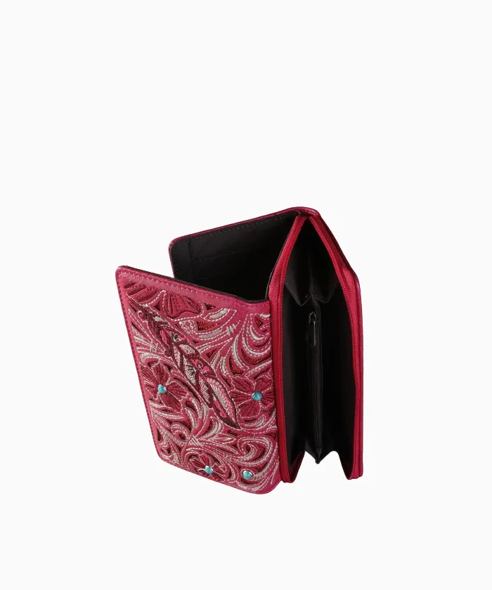 Montana West Embroidered Floral Cut-out Cut-out Collection Wallet