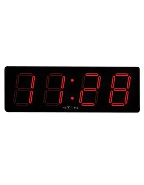 NeXtime Big D Large Digital Wall Clock - Red LED Display - AC Adaptor