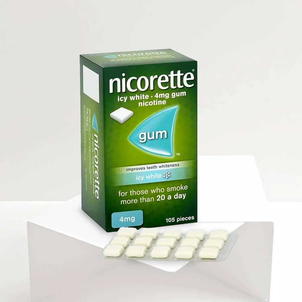 Nicorette gum Nicotine ICY WHITE [105 pieces]