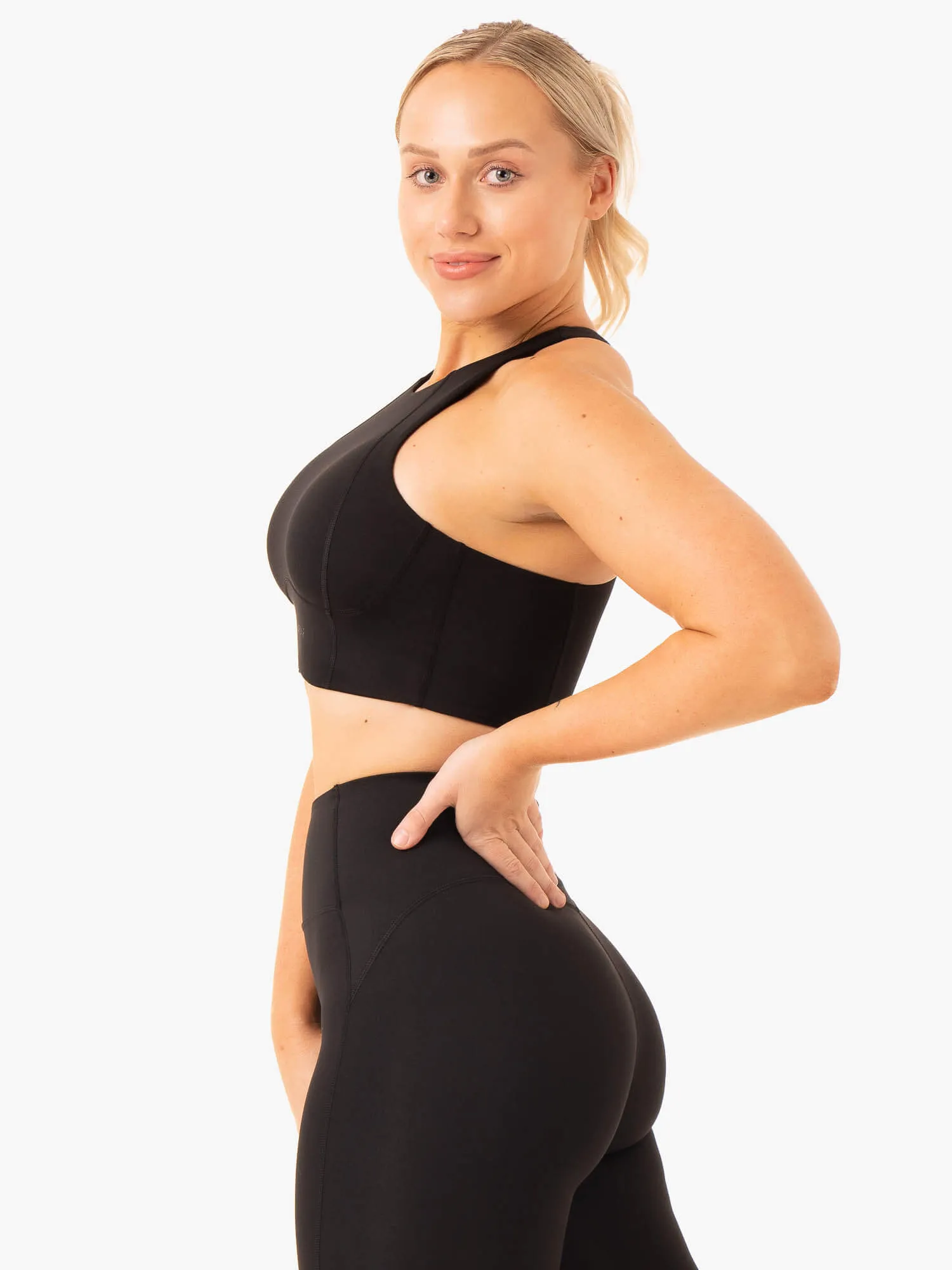 NKD Frame Long Line Sports Bra - Black