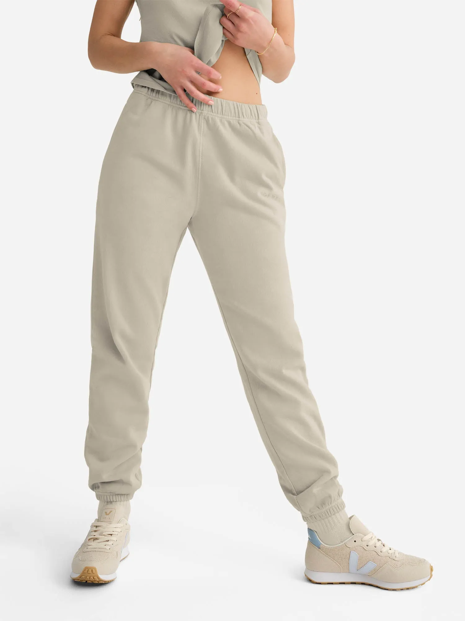 Organic Fleece Embroidered Relaxed Pocket Sweatpant