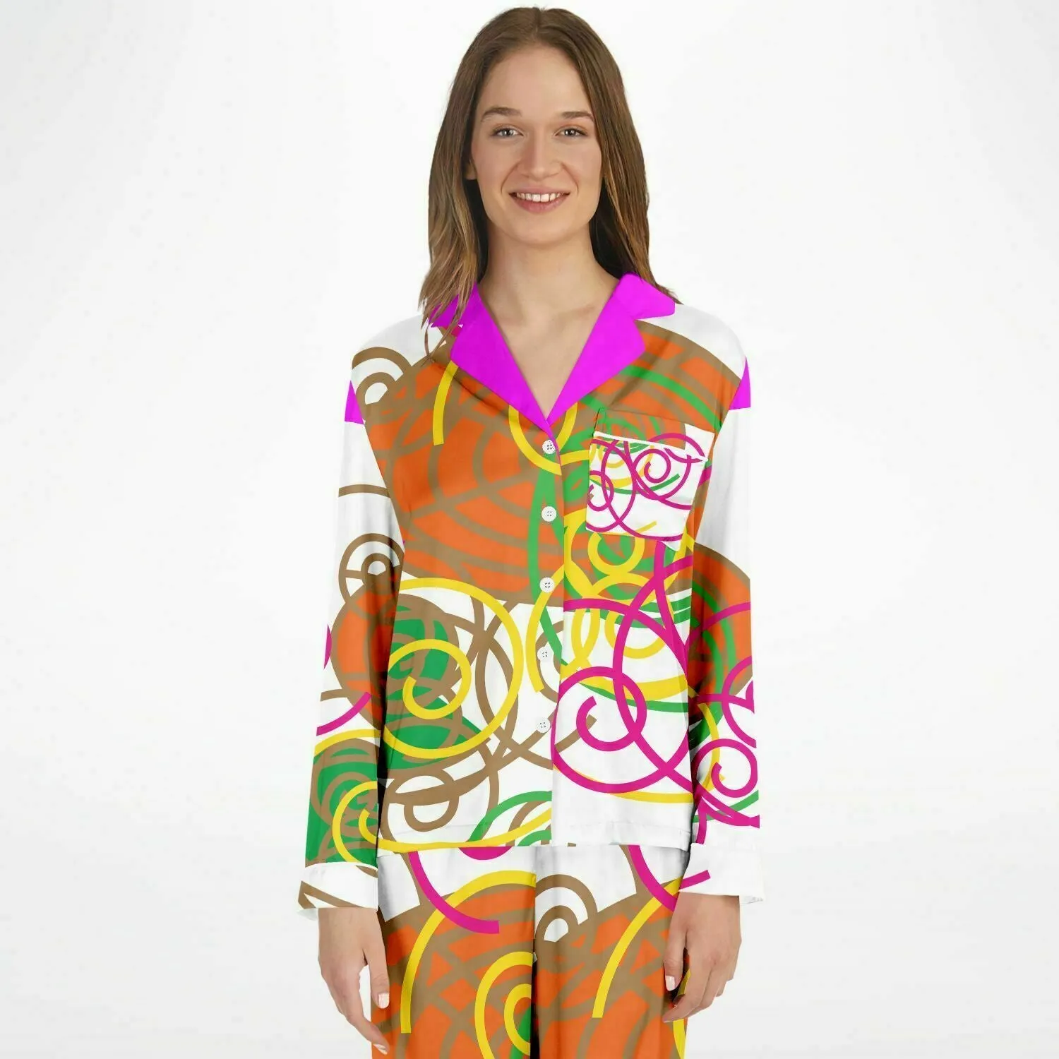 pajamas  abstract fucsia