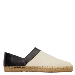 Paneled Espadrilles, Beige/Black