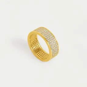 Petit Pavé Thick Stacking Ring