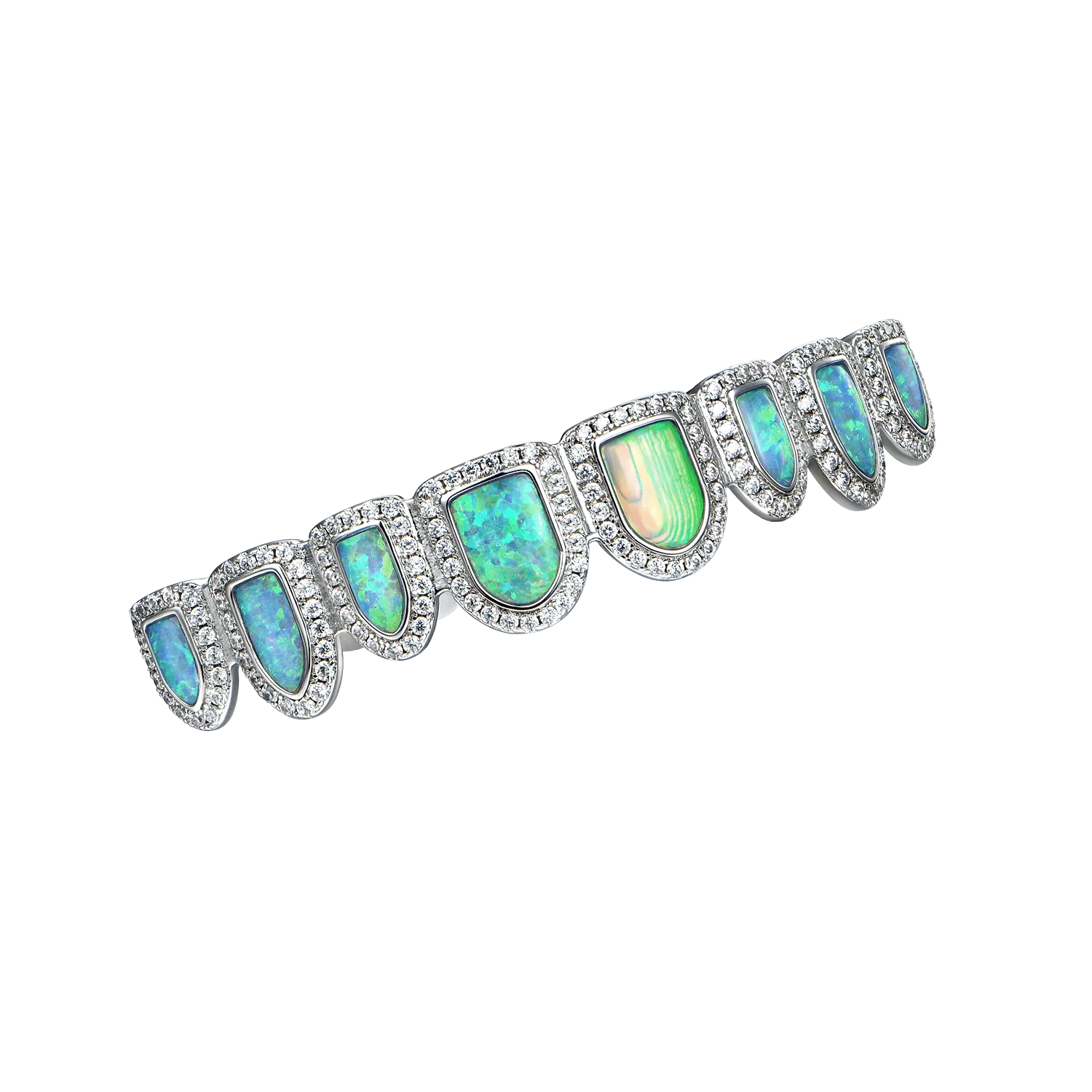 Pre-made Open-Face Opal Grillz