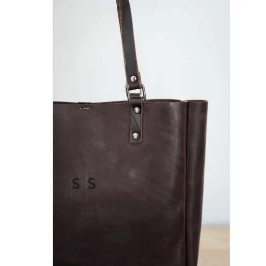 Premium Eve Leather Tote Bag 2.1 - Chocolate Brown