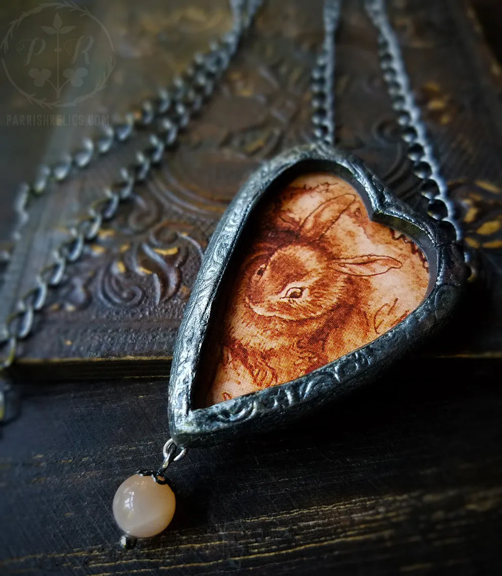 Rackham Rabbit Heart ~ Pictorial Shrine Amulet