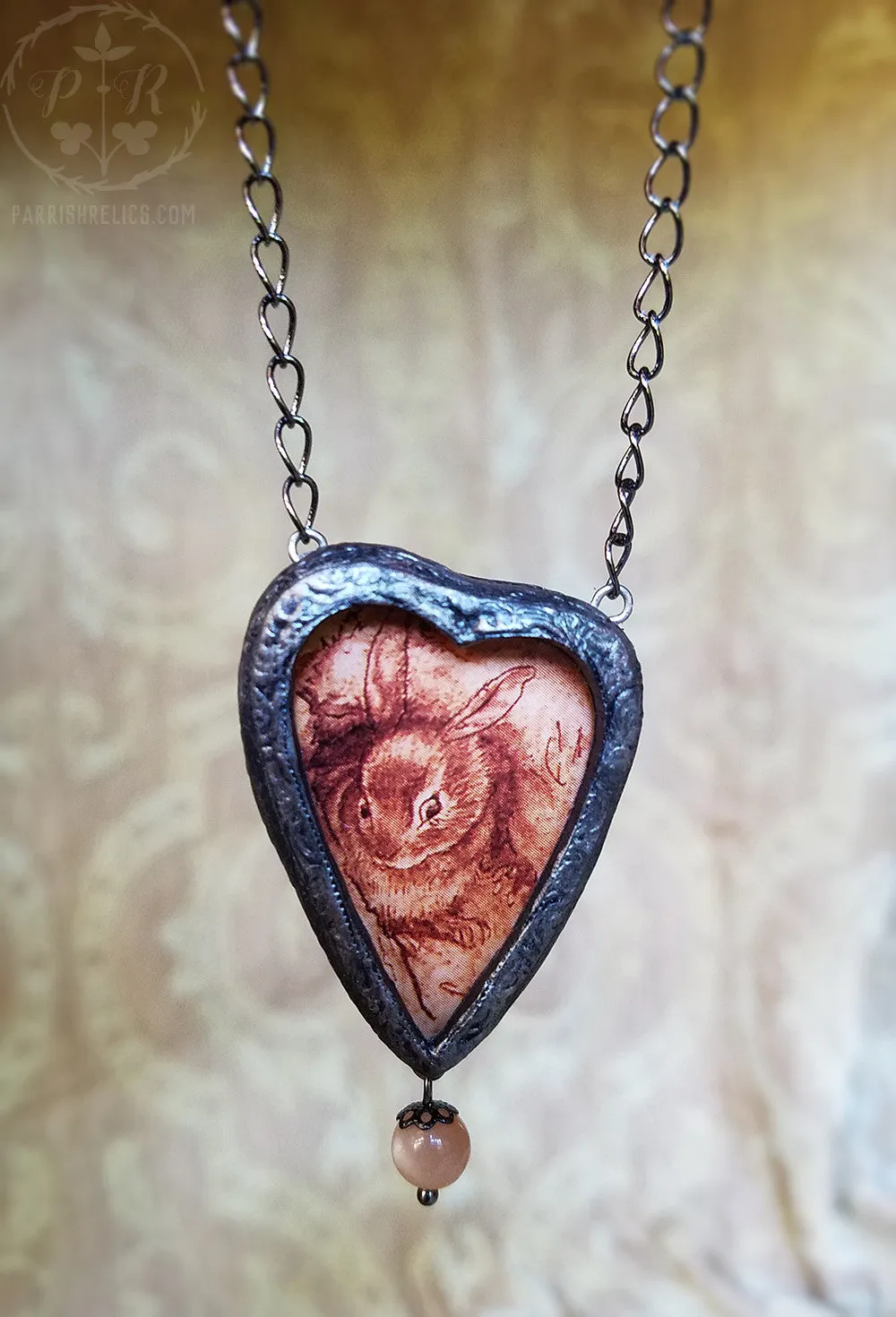 Rackham Rabbit Heart ~ Pictorial Shrine Amulet